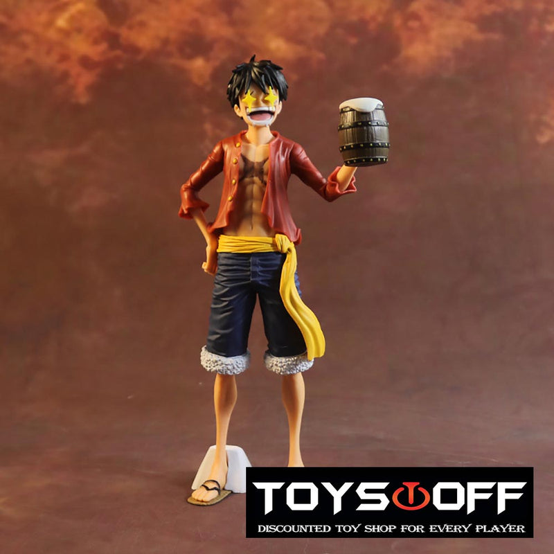 Three Forms Luffy Star Eyes Eat Meat Replaceable Action Figure 18cm