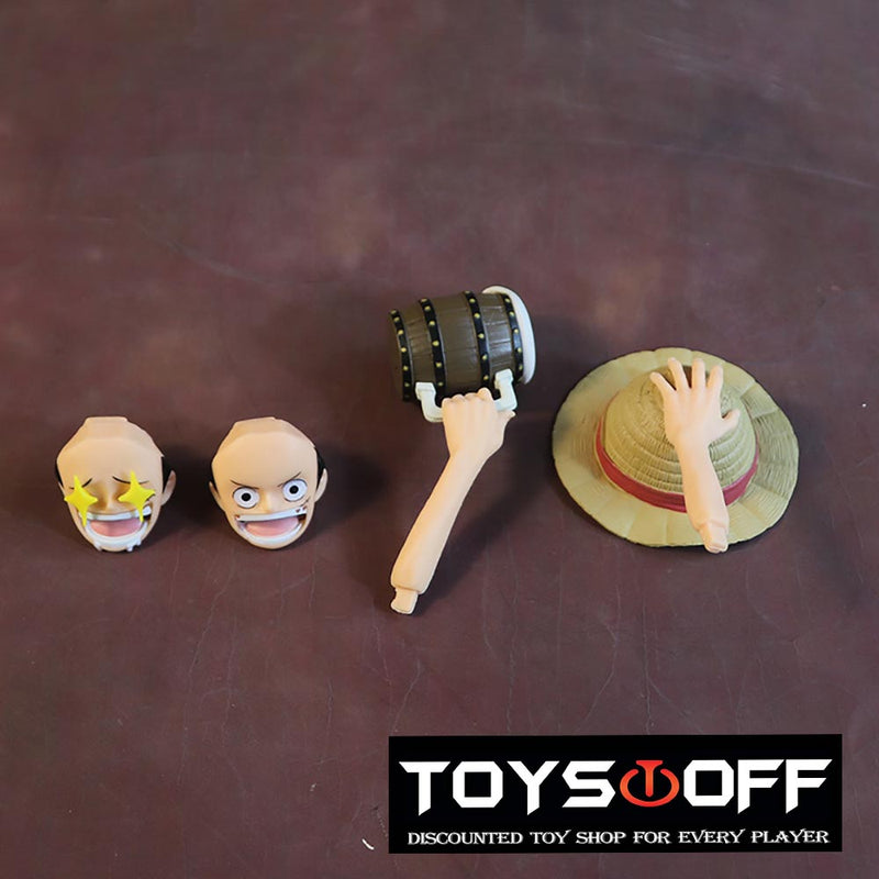 Three Forms Luffy Star Eyes Eat Meat Replaceable Action Figure 18cm