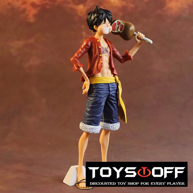 Three Forms Luffy Star Eyes Eat Meat Replaceable Action Figure 18cm