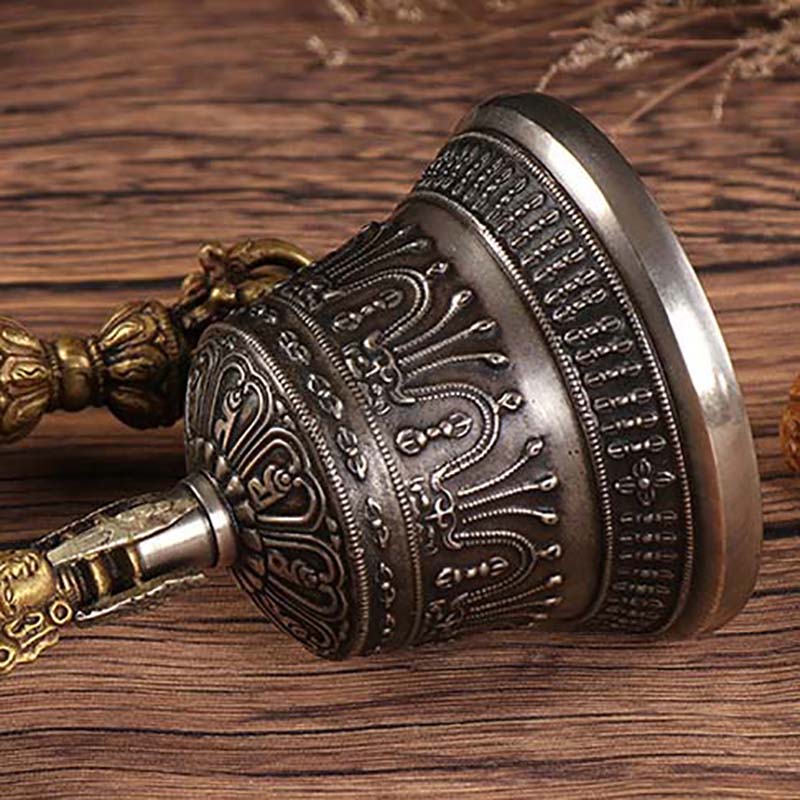 Tibetan Buddhist Jiugu Diamond Bell- Made in Nepal in Brass