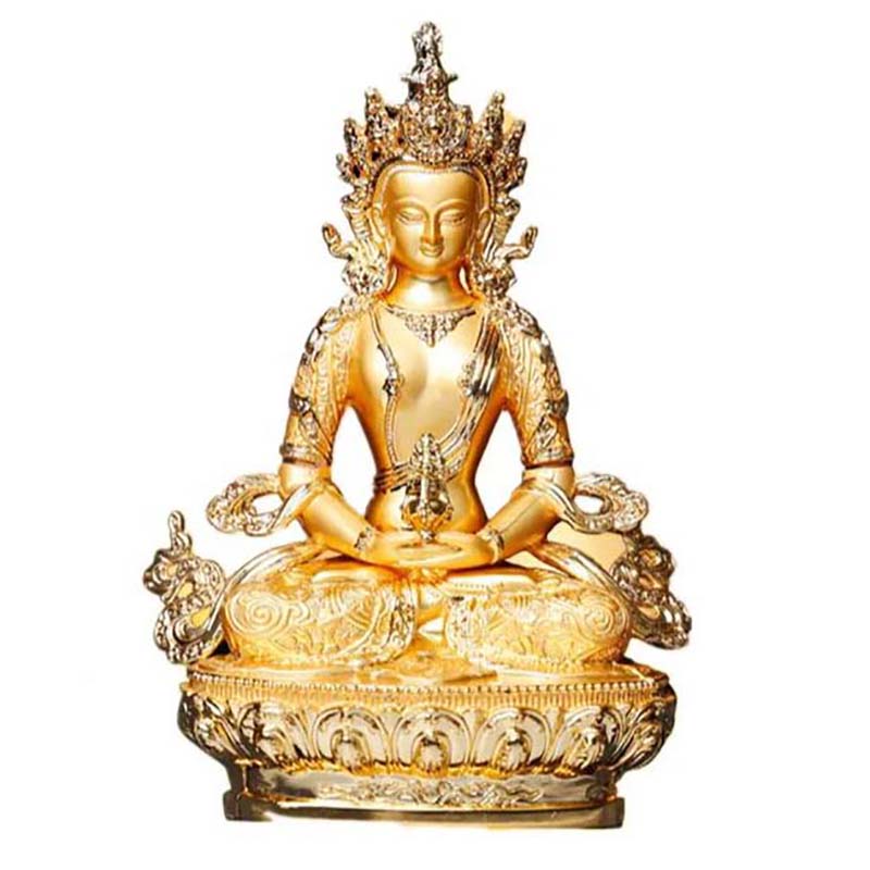 Tibetan Buddhist Longevity/Amitayus Buddha Statue 16cm