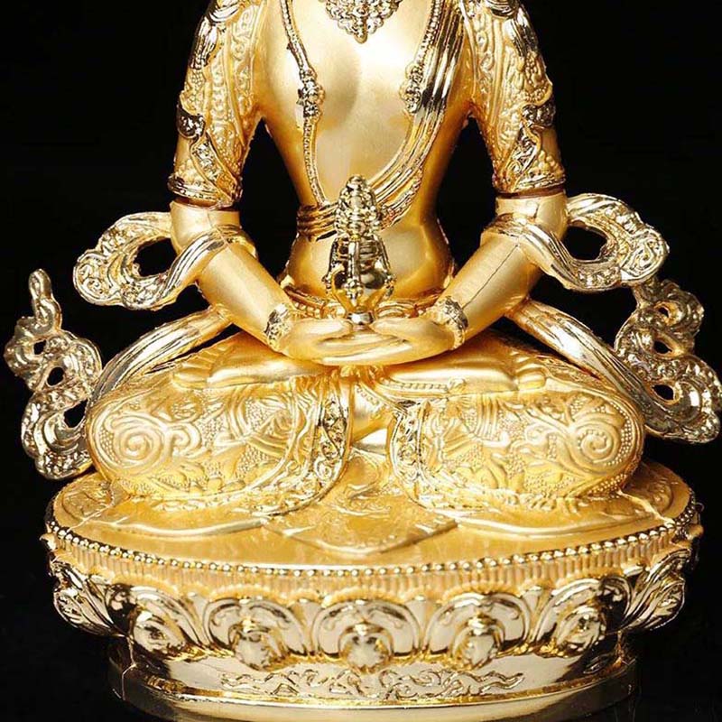 Tibetan Buddhist Longevity/Amitayus Buddha Statue 16cm