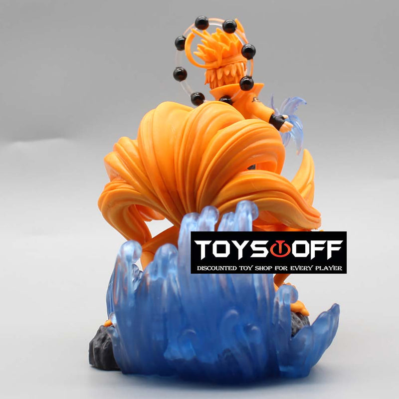 Uzumaki Naruto Battle Fox Riding Nine Tails Action Figure Toy 14cm