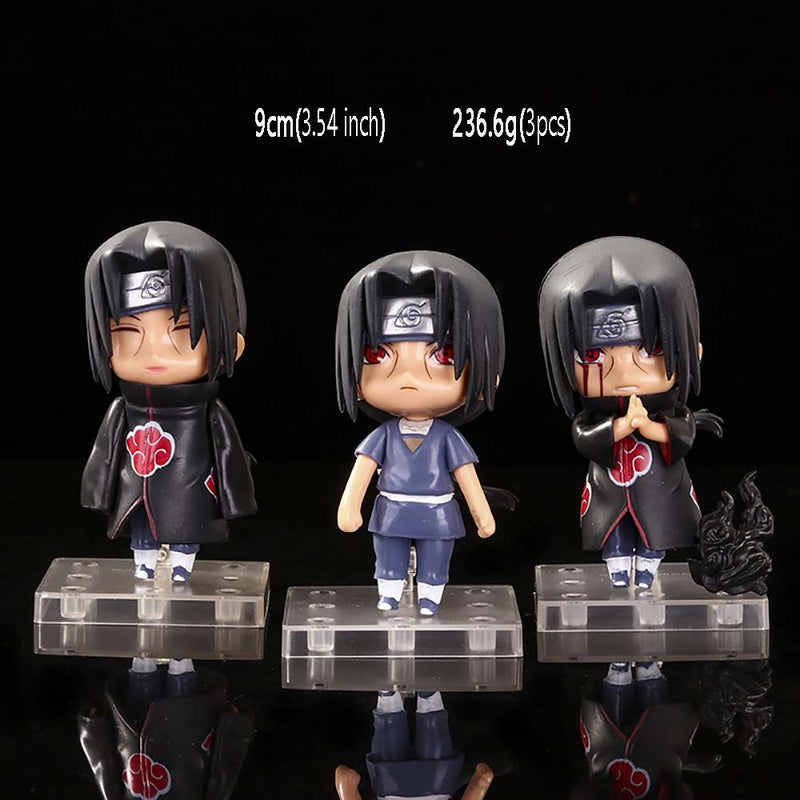 Uzumaki Naruto Kakashi Sasuke Itachi Sakura Q Ver Action Figure 3pcs