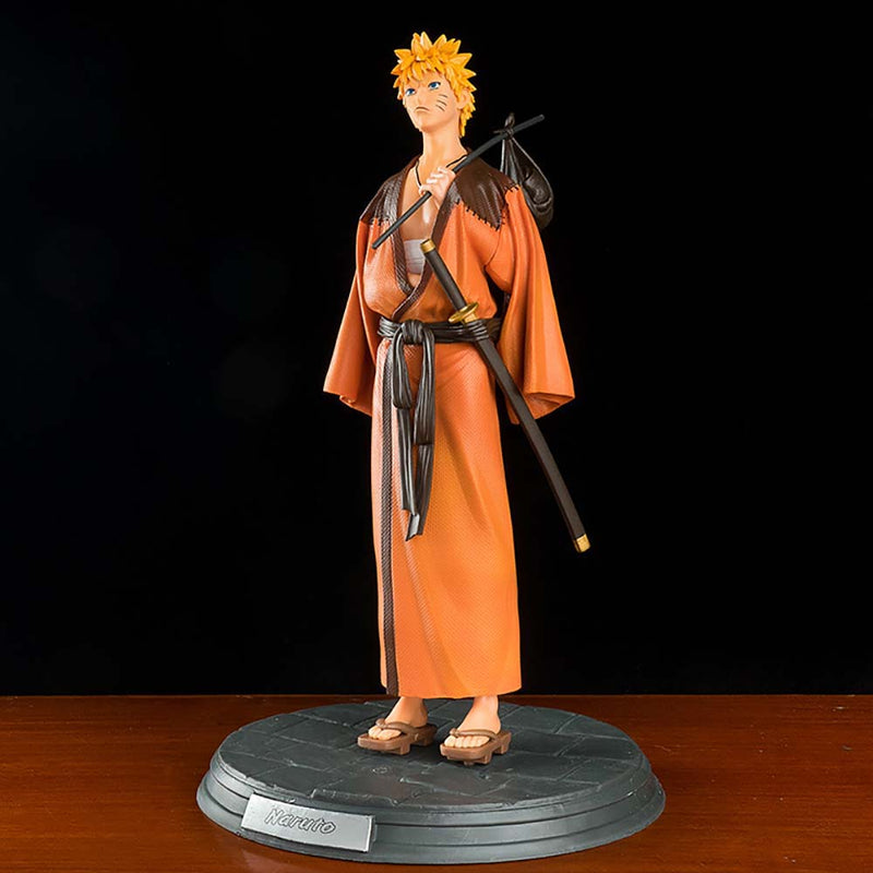 Uzumaki Naruto Uchiha Sasuke Kimono Ver Action Figure Model Toy 30cm