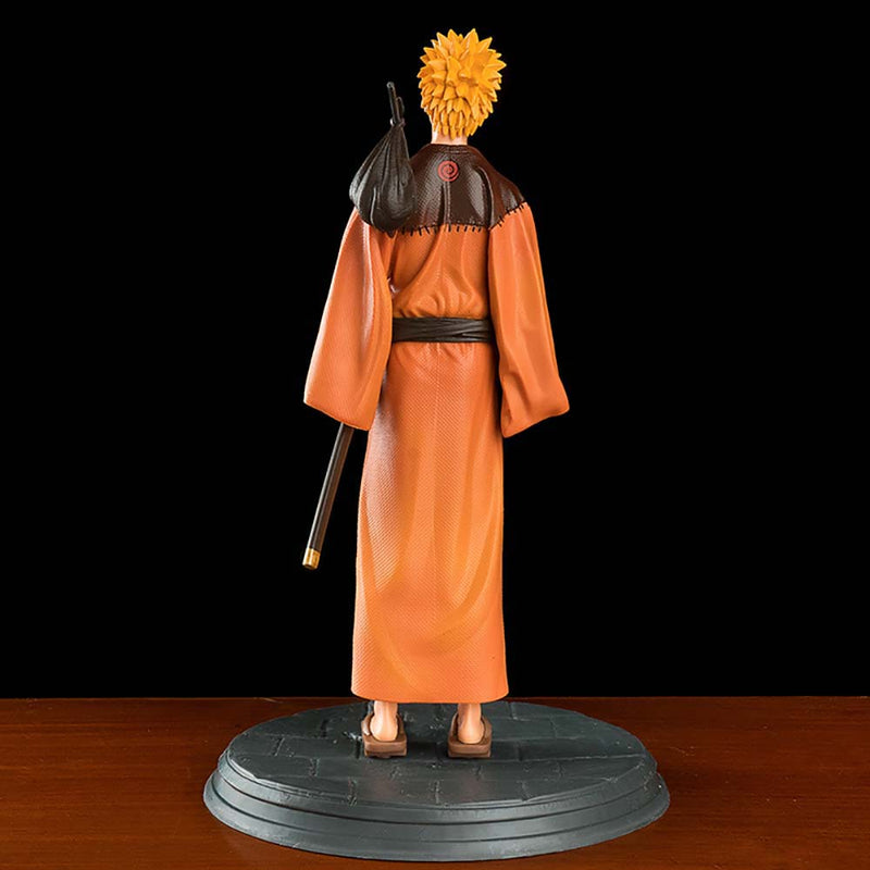 Uzumaki Naruto Uchiha Sasuke Kimono Ver Action Figure Model Toy 30cm