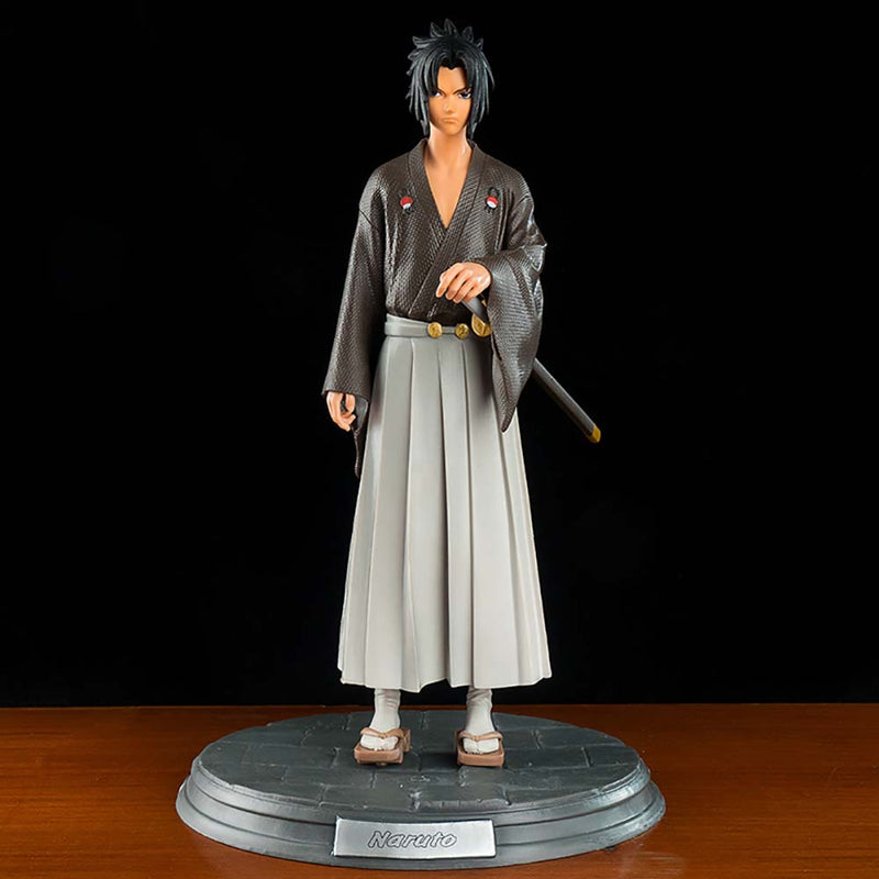 Uzumaki Naruto Uchiha Sasuke Kimono Ver Action Figure Model Toy 30cm