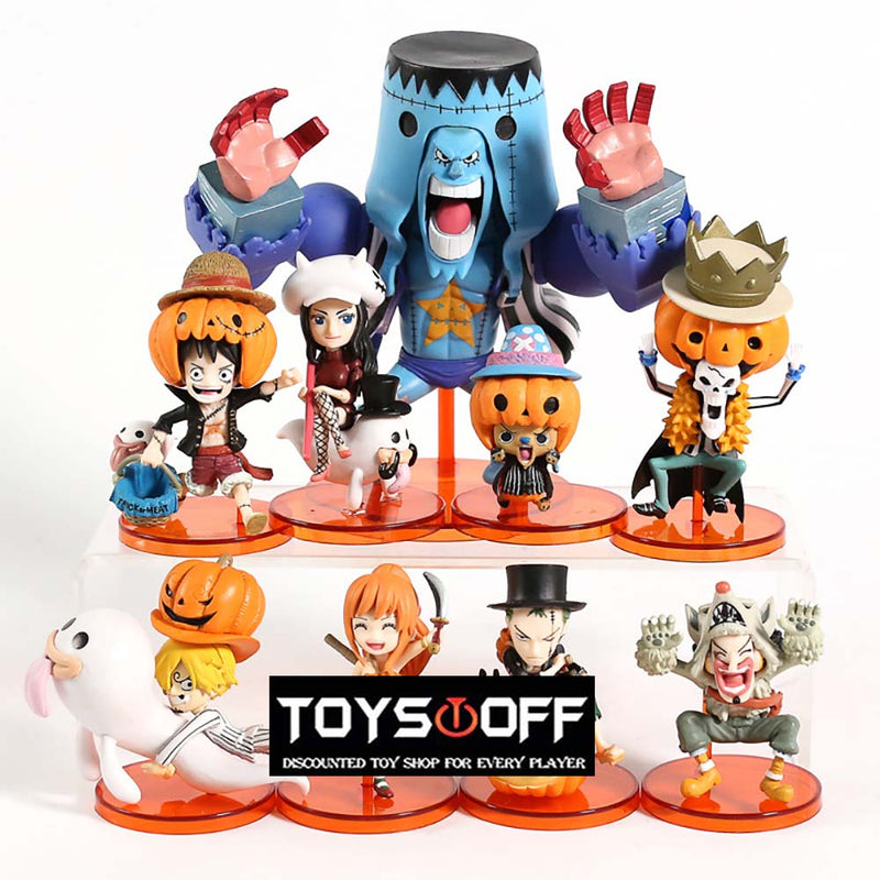 WCF Halloween One Piece Action Figure Collectible Model Toy 9pcs