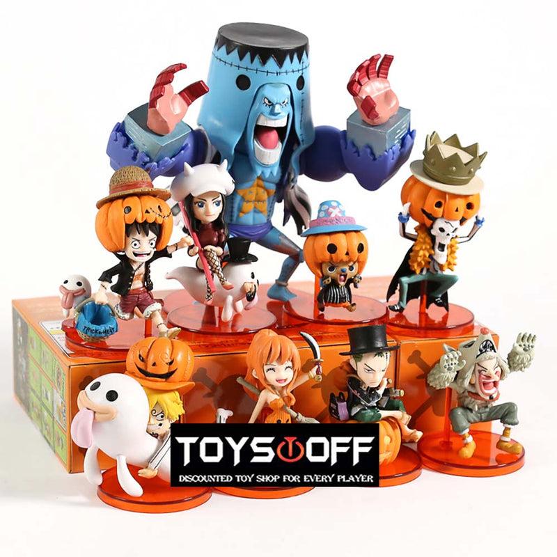 WCF Halloween One Piece Action Figure Collectible Model Toy 9pcs