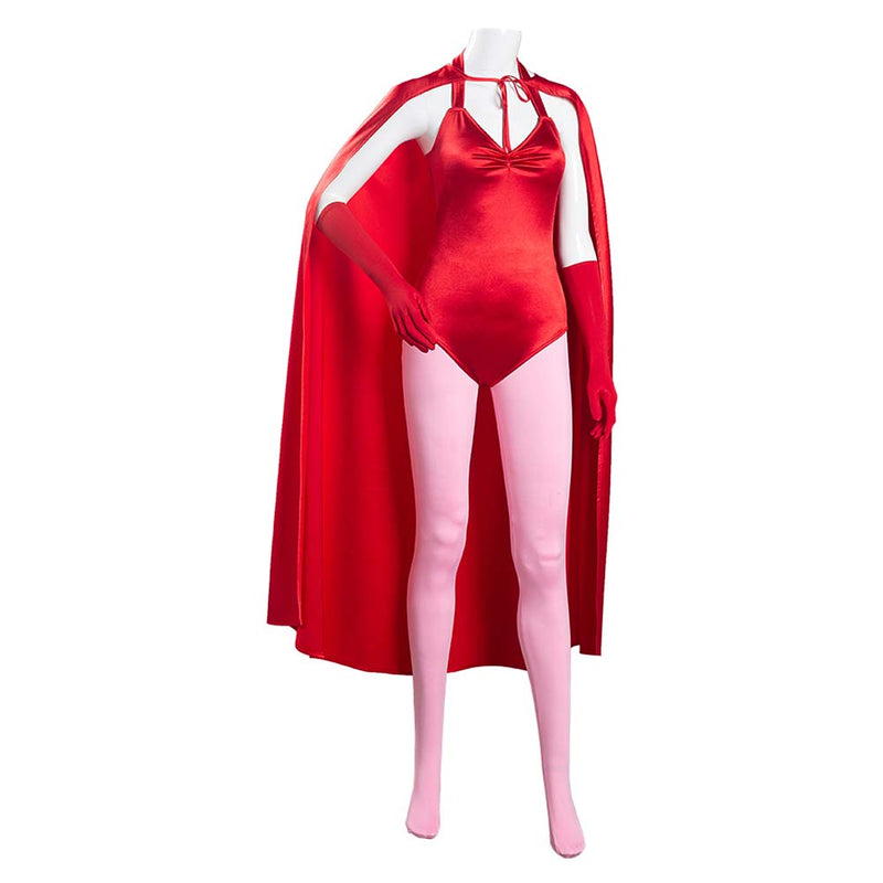 Wanda Vision Scarlet Witch Wanda Maximoff Cosplay Costume Halloween Carnival Suit