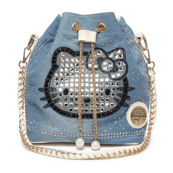 Water Drill Style Hello Kitty Cartoon Ladies Shopping Cowboy Casual Shoulder Bag - Toysoff.com