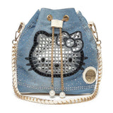 Water Drill Style Hello Kitty Cartoon Ladies Shopping Cowboy Casual Shoulder Bag - Toysoff.com