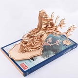 Wooden Puzzle Deer Head Trophy Animal Art 3D Model DIY Assembly Toy - Toysoff.com