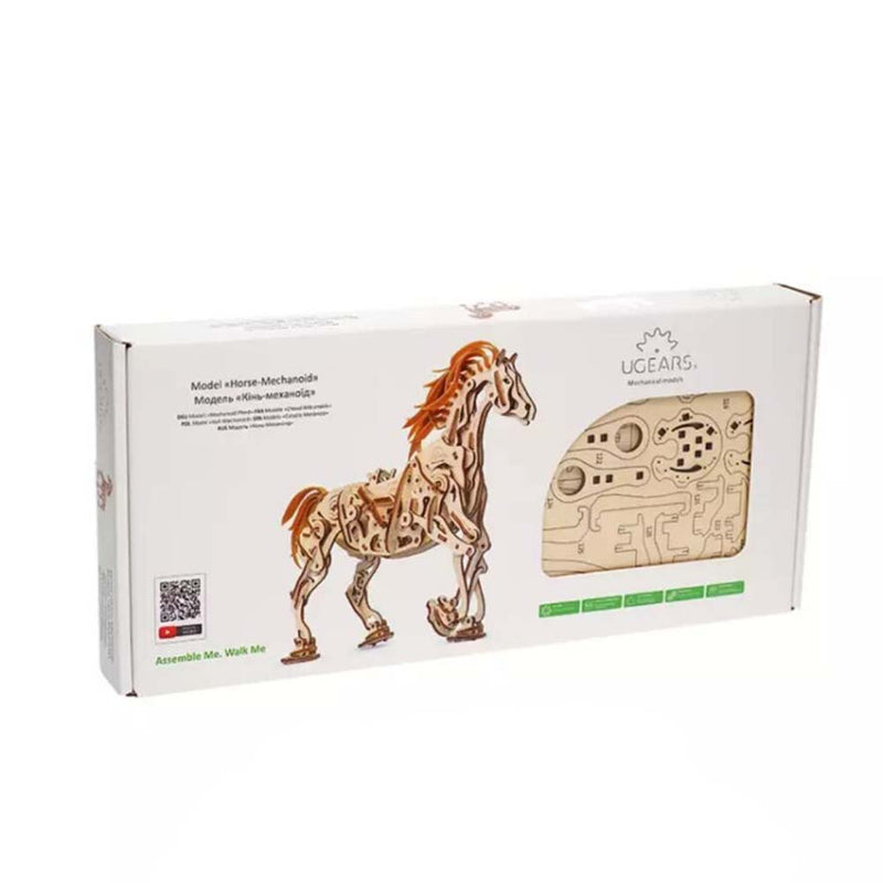 Wooden Puzzle Movable Horse Model Mechanical Rotation DIY Assembly Toy - Toysoff.com