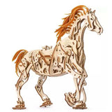 Wooden Puzzle Movable Horse Model Mechanical Rotation DIY Assembly Toy - Toysoff.com