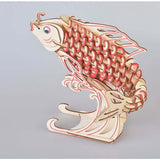 Wooden Puzzle Red Carp Animal 3D Model DIY Assembly Toy - Toysoff.com