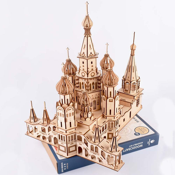 Wooden Puzzle Saint Basil'S Cathedral 3D Model DIY Assembly Architecture Toy - Toysoff.com