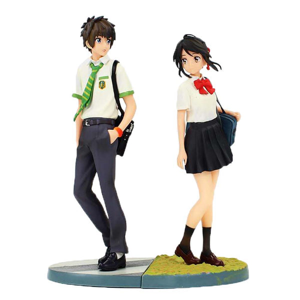 Your Name Tachibana Taki Miyamizu Mitsuha Action Figure Model Toy 23cm