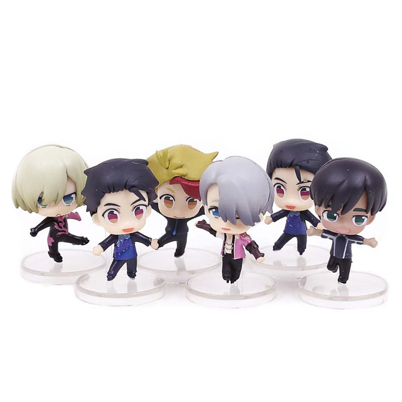 Yuri Katsuki Victor Yuri Plisetsky Phichit Kenjiro Mini Action Figure 6pcs