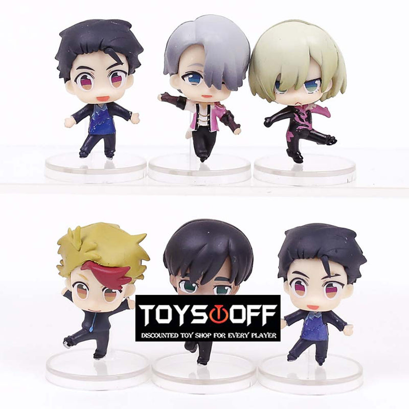 Yuri Katsuki Victor Yuri Plisetsky Phichit Kenjiro Mini Action Figure 6pcs