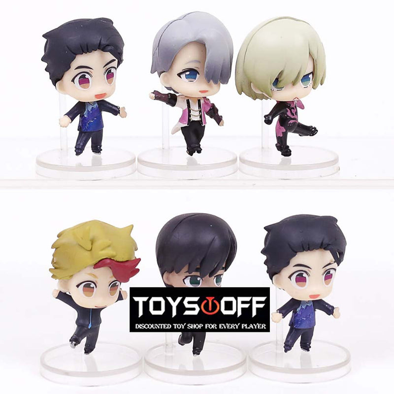 Yuri Katsuki Victor Yuri Plisetsky Phichit Kenjiro Mini Action Figure 6pcs