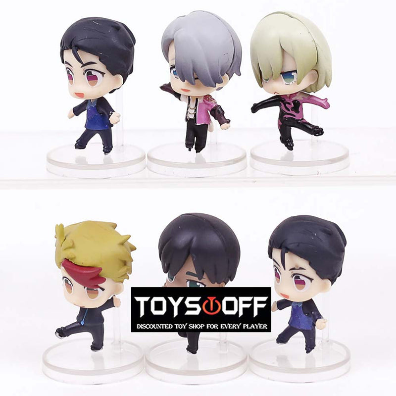 Yuri Katsuki Victor Yuri Plisetsky Phichit Kenjiro Mini Action Figure 6pcs